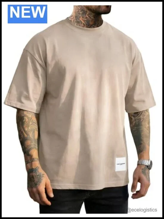 Oversized T-Shirts Short Sleeve Crew Neck Loose Fit Athletic Workout Gym Tee