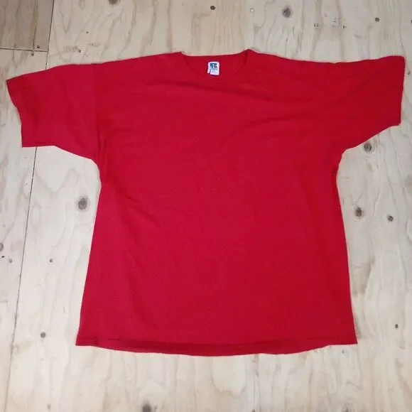 Vintage Russell Athletic Blank T-Shirt Red