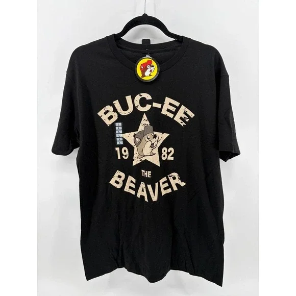 Buc-ee's, The Original, Beaver, Graphic T-Shirt, Black, Unisex, Large, NWT