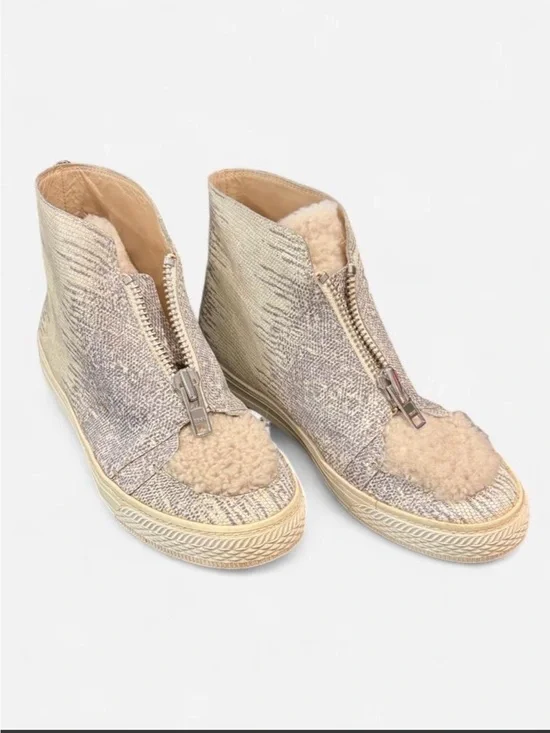 Loeffler Randall Shearling-Trim Slide-ons - 8