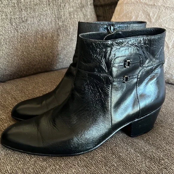 Romika Black Vintage Women’s Leather Ankle‎ Bootie Size 10