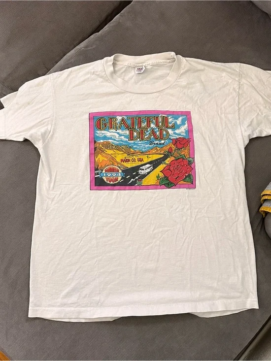 Rare Grateful Dead Summer Summer Tour 1994 Route 66 Anvil Shirt - Stained