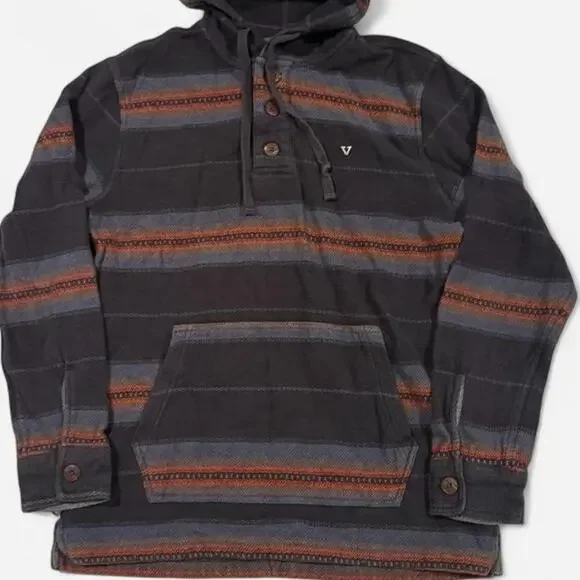 Vissla baja striped hooded pullover