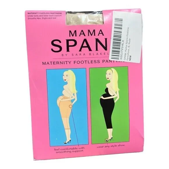 MAMA SPANX‎ Women's Size B NUDE MATERNITY FOOTLESS PANTYHOSE