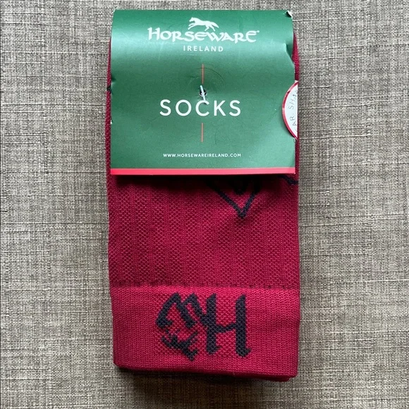 Horseware Equestrian Riding Sport Compression Socks Red NWT
