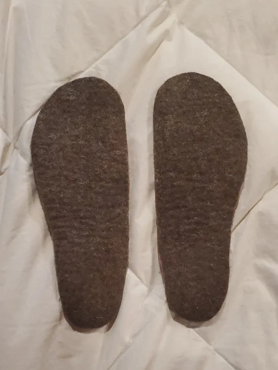 Brown Wool Felt Shoe Insoles
