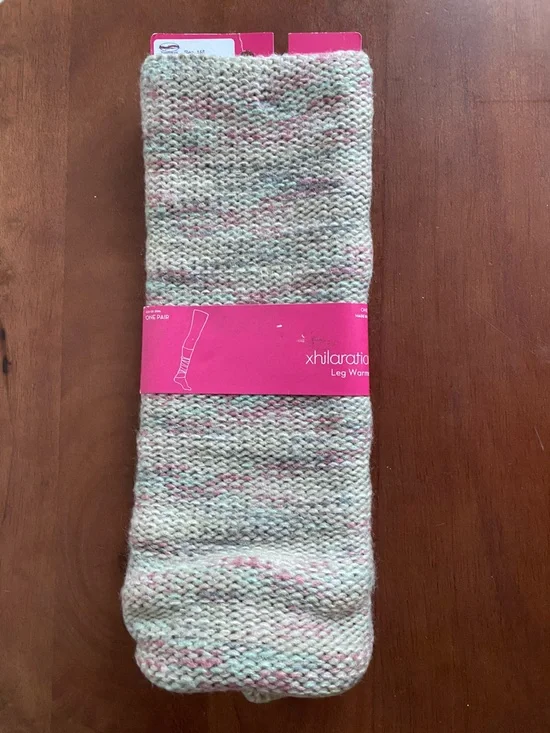 Brand New Xhilaration Pink & Cream Marled Knit Leg Warmers 1 Pair O/S