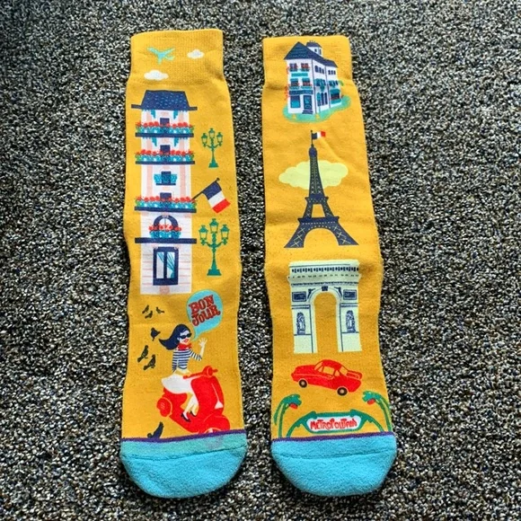 Paris socks adult unisex crew socks