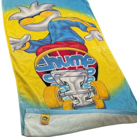 Chump Skater Beach Towel Y2K Skateboarding Surfer Raver Retro 100% Cotton Rare