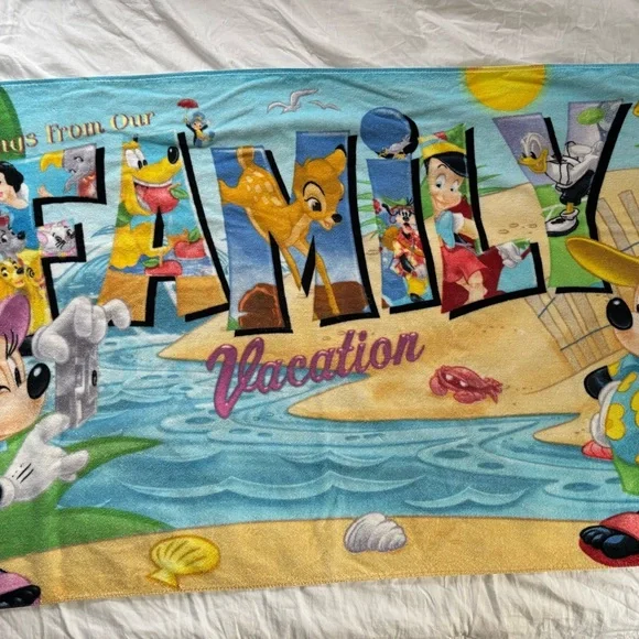 Mickey Mouse Beach Towel Disney Family Vacation Beach Pool Swim Towel