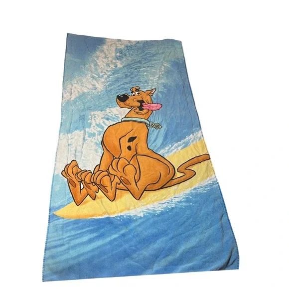 Vintage 2002 Scooby-Doo Surfing‎ Beach Towel Cartoon Network Hanna-Barbera Y2K