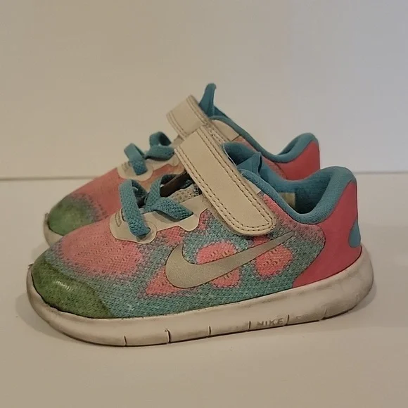 Nike free size 7c rainbow UK 6.5 girls sneakers shoe nike girls
