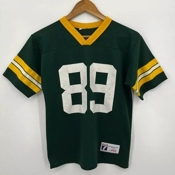 Vintage Logo 7 Green Bay Packers Mark Chmura #89 Jersey Kids Large Green