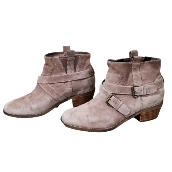 Cole Haan Jensynn Suede Tan Ankle Booties Size 6.5
