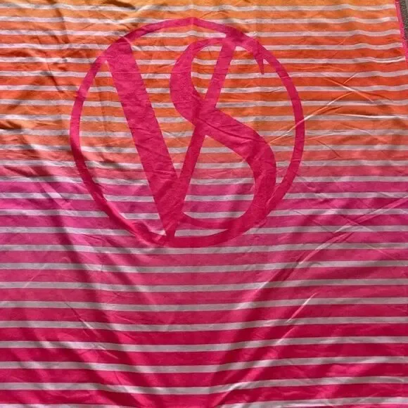 Victoria Secret Stripes Pink Neon Roll Up Beach Sand Blanket