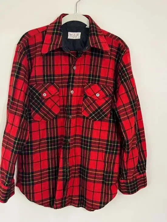 Vintage Port of Call Plaid Wool Shirt Size M Red Black Flannel Jacket