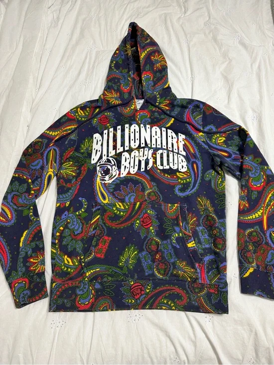 Billionaire Boys Club Navy Multicolor Paisley Zip-Up Hoodie