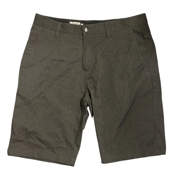 Volcom Chino Shorts 33 Dark Gray Charcoal Casual Skate Excellent