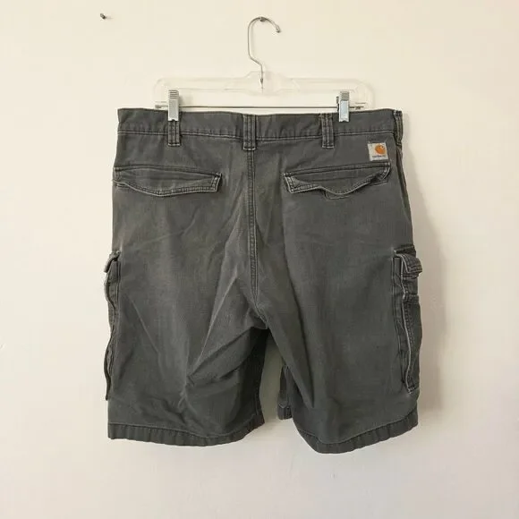 Carhartt Cargo Shorts Gray Canvas Relaxed Gorpcore Utility Grunge Workwear 38