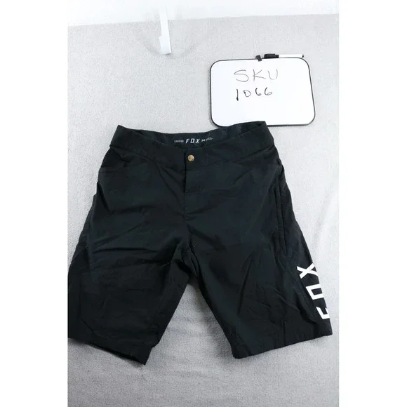 Fox Racing Ranger Shorts Mens 34 Black Mountain Bike MTB Cycling Logo 1066