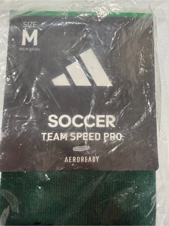 Adidas Over The Calf Green/Gray Unisex Med Soccer Copa Zone Socks, nwt