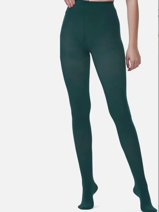 Ducmoda Tights Size S - M, Forest Green 2 pair