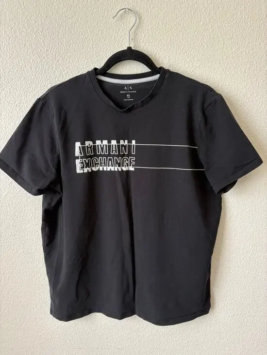 Armani Exchange A|X Men’s Graphic T-Shirt XL Slim Black Logo Tee