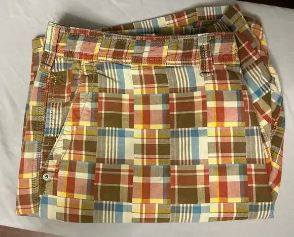 Tommy Bahama Plaid Cargo Shorts Size 42 Multi Cotton