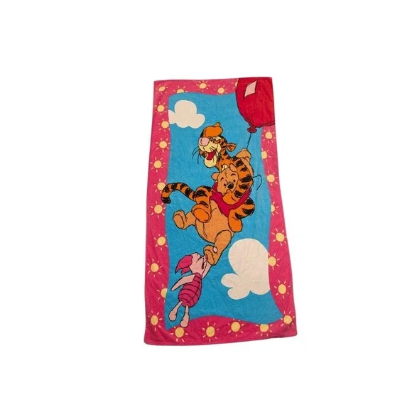 Vintage Franco Disney Pooh Tigger Cartoon Beach Towel 56