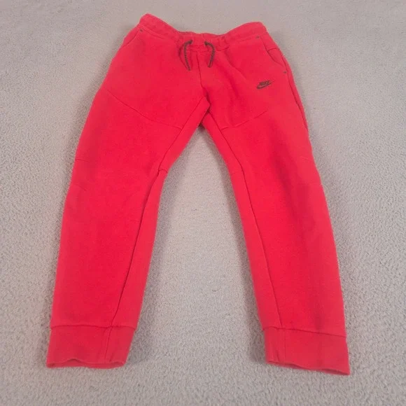 Nike Pants Kids XL Red Sportswear Tech Fleece Joggers Tapered‎ Leg Drawstring