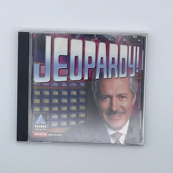 Jeopardy! CD-ROM PC Game (1998) Hasbro Interactive Windows 95/98 Alex Trebek