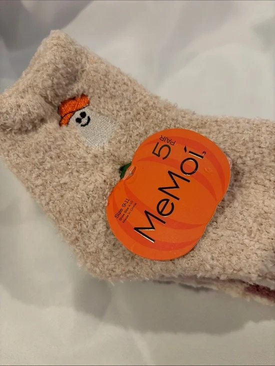 MeMoi Plush Halloween Cozy Socks 5-pack
