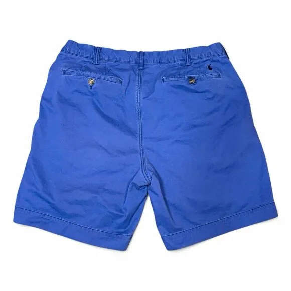 Polo Ralph Lauren Mens Chino Shorts 36 Blue Stretch Classic Fit Cotton Twill