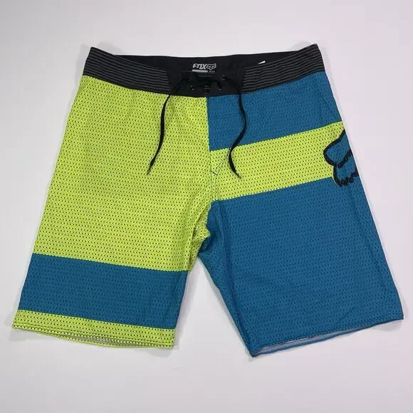 Fox Racing Board Shorts Mens 34 Swim Trunks Drawstring Surfing Summer Beach 9”