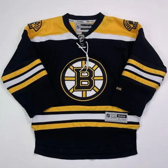 Boston Bruins Youth Reebok Hockey Jersey Size S/M Long Sleeve