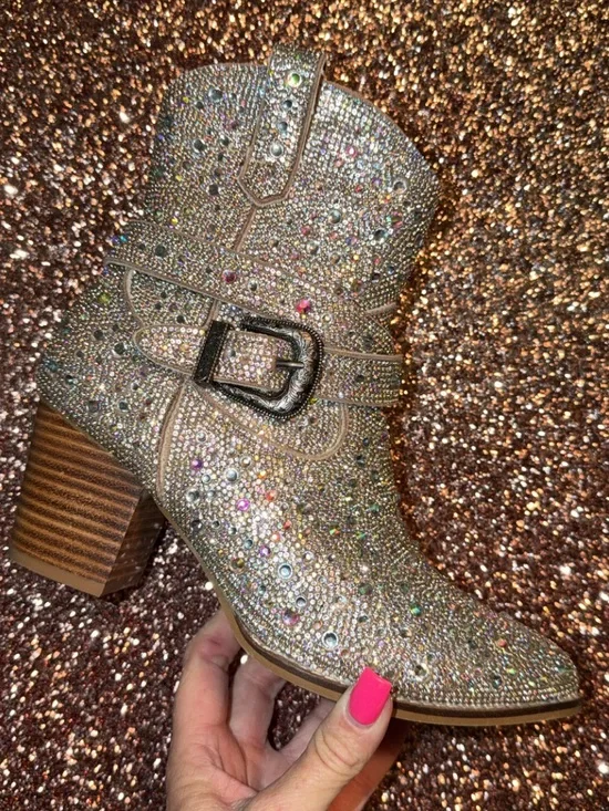 NIB ✨Women's Rhinestone Embellished Ankle Boot