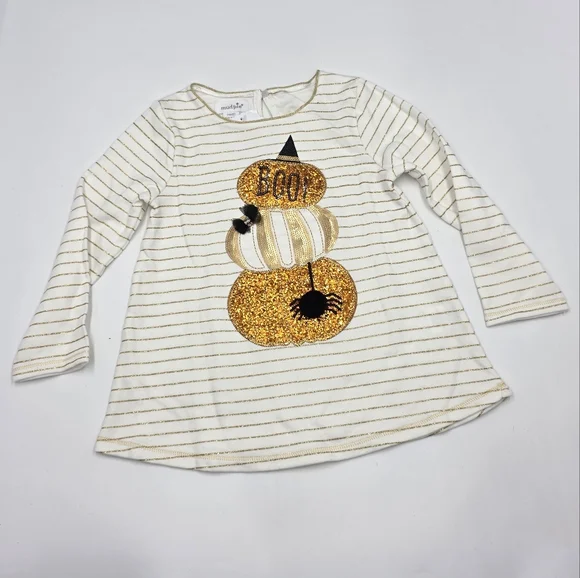 Mud Pie girls' pumpkin Halloween top size 2T