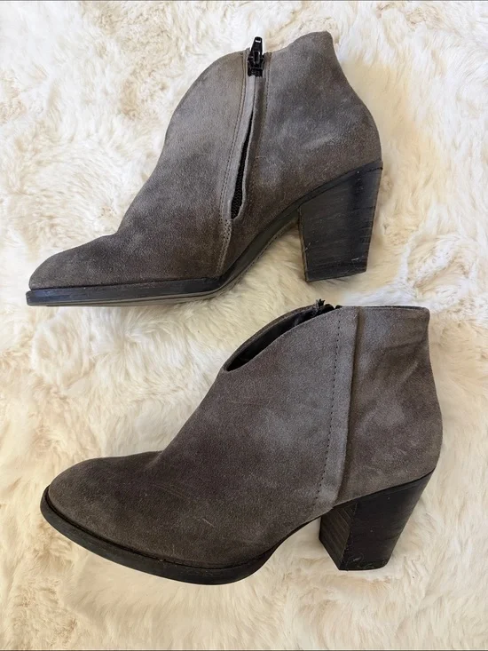 Paul Green Delgado Grey Suede Ankle Booties Boots UK 3.5 US 6 Made in Austria