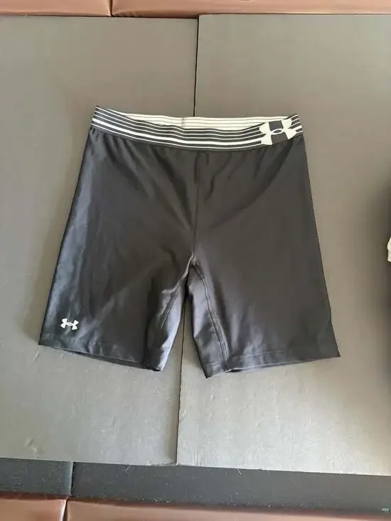 Under Armour Compression Shorts Black Striped Waistband