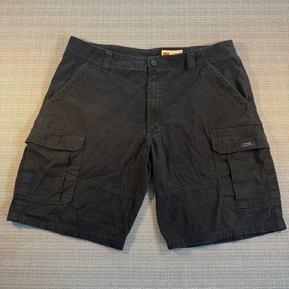 Wrangler black cargo shorts men's size 38
