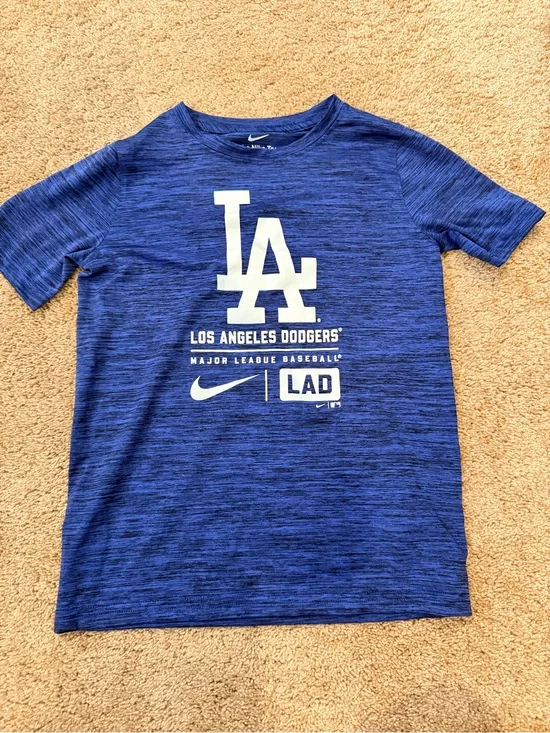 Nike Boys Royal Blue LA Dodgers Short Sleeve Tee