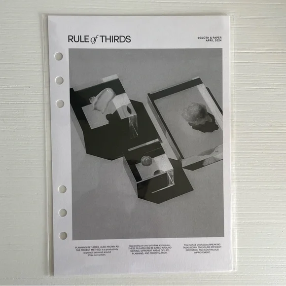 Cloth & Paper Rule of Thirds A5 Dashboard