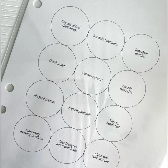 Cloth & Paper One-Minute Habits A5 Dashboard