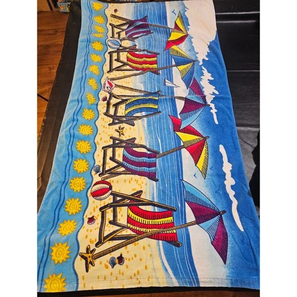 Vintage Sherry Mfg Beach Chair Theme‎ Beach Towel 55x30