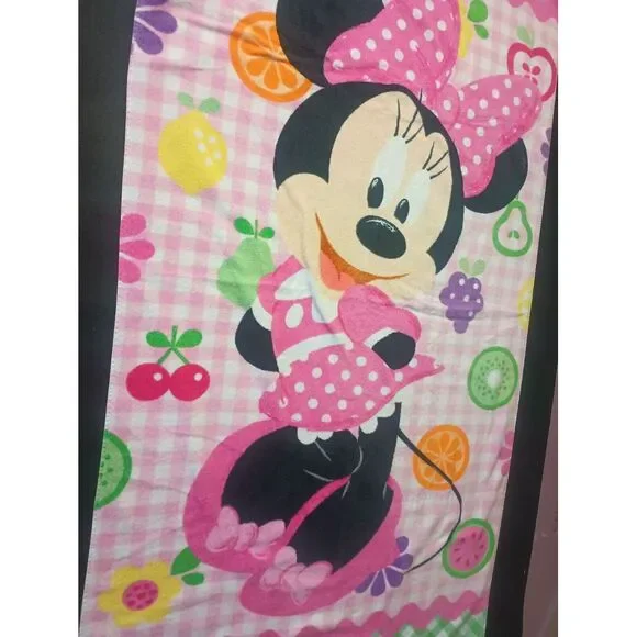 Disney Store Kid Mixed Fruit Minnie Mouse One Size‎ 100% Cotton Beach Towel