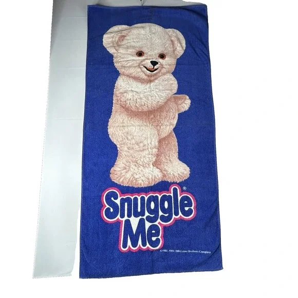 Vintage Snuggle‎ Bear Laundry Fabric Softener Beach / Bath Towel Promo 1984 80s