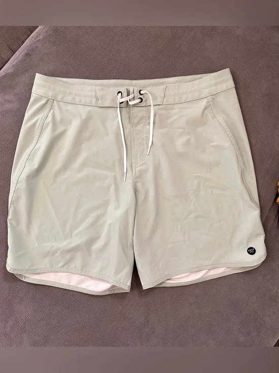 Free Fly Mens Dawn Patrol Boardshort 34 Sage Green Recycled Stretch Surf