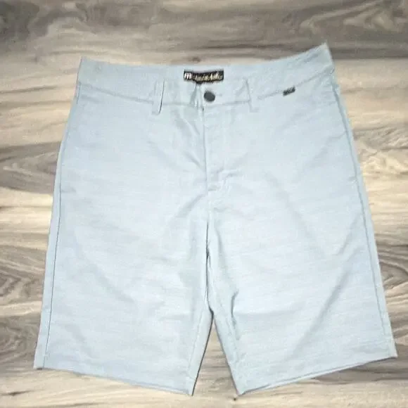 TravisMathew Men’s 32 Golf Shorts Blue Micro Stripe Stretch Performance