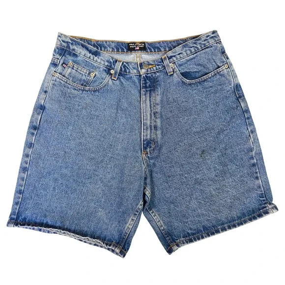 Polo Jeans Co Ralph Lauren Mens 34 Denim Shorts Blue Medium Wash Relaxed Fit Y2k