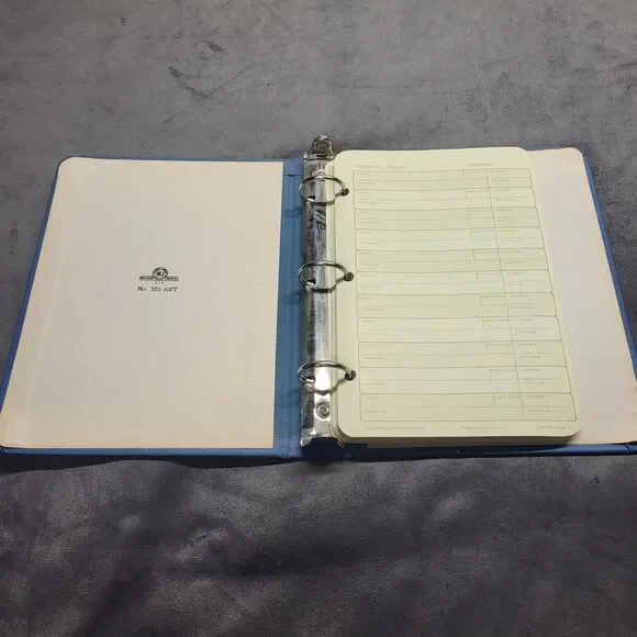 Vintage Wilson Jones 310-10ft Telephone & Address Book Analog 3 ring
